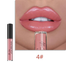 Load image into Gallery viewer, Nude Glitter Shimmer Lipstick Waterproof Long Lasting Moist Lip Gloss Vivid Colorful Lipgloss Sexy Women Glitter Liquid Makeup