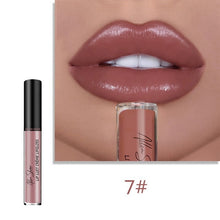 Load image into Gallery viewer, Nude Glitter Shimmer Lipstick Waterproof Long Lasting Moist Lip Gloss Vivid Colorful Lipgloss Sexy Women Glitter Liquid Makeup