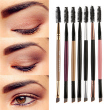 Load image into Gallery viewer, MAANGE EyeBrow Makeup Brush Wood Handle Double Sided Eyebrow Flat Angled Brushes Eye Brow Makeup Brushes Professional