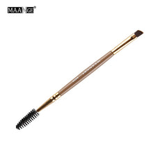 Load image into Gallery viewer, MAANGE EyeBrow Makeup Brush Wood Handle Double Sided Eyebrow Flat Angled Brushes Eye Brow Makeup Brushes Professional