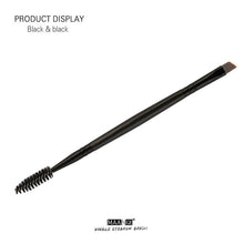 Load image into Gallery viewer, MAANGE EyeBrow Makeup Brush Wood Handle Double Sided Eyebrow Flat Angled Brushes Eye Brow Makeup Brushes Professional