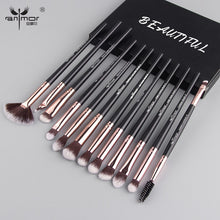 Load image into Gallery viewer, Anmor Pro Makeup Brushes Set 12 pcs/lot Eye Shadow Blending Eyeliner Eyelash Eyebrow Brushes For Make up Portable Eye Brush Set