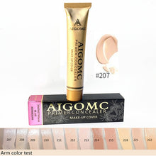 Load image into Gallery viewer, 14 Colors Gold Tube Makeup Cover Base Primer Concealer Palette Makeup Base Tatoo Face Contouring Foundation Concealer Cream