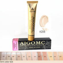 Load image into Gallery viewer, 14 Colors Gold Tube Makeup Cover Base Primer Concealer Palette Makeup Base Tatoo Face Contouring Foundation Concealer Cream