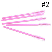 Load image into Gallery viewer, 50pcs/lot Eyelash Brush Disposable Comb Mascara Wands Eye Lashes Extension Applicator Spoolers famale Makeup Tools Accessories