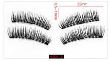 Load image into Gallery viewer, Shozy Magnetic eyelashes with 3 magnets handmade 3D magnet lashes natural false eyelashes comfortable with Gift Box-KS02-3